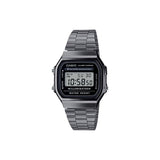 Casio - Retro Digital Watch - Gunmetal/Green