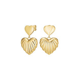 Rosefield Jewellery - Double Heart Earrings - Gold