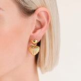 Rosefield Jewellery - Double Heart Earrings - Gold