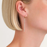 Rosefield Jewellery - Tennis Earrings Crystal - Gold