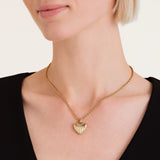 Rosefield Jewellery - Ridged Heart Necklace - Gold