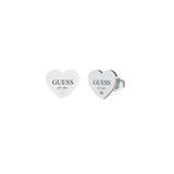 Guess Jewellery - Plain Heart studs - Silver