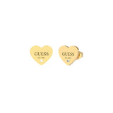 Guess Jewellery - Plain Heart Studs - Gold