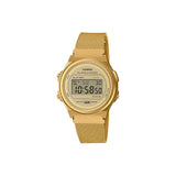 Casio Vintage Digital Round alarm, Gold Mesh