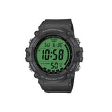 Casio - Large face Watch - Black/Green