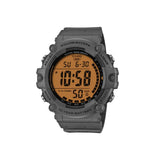 Casio - Large face Watch - Black/Orange