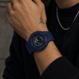 G Shock- Duo Dial Camo Utility - Navy Resin band watch