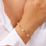 Rosefield Jewellery - Multi Pearl Bracelet - Gold