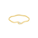 Rosefield Jewellery - Marquise Wave Bangle - Gold