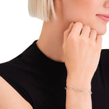 Rosefield Jewellery - Crystals Paperclip Bracelet - Silver