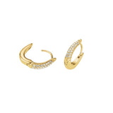 Rosefield Jewellery - Paved Crystal Huggies - Gold