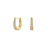 Rosefield Jewellery - Paved Crystal Huggies - Gold