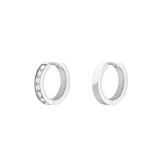 Rosefield Jewellery - Crystal Hoops Silver