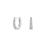 Rosefield Jewellery - Paved Crystal Huggies - Silver