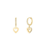Rosefield Jewellery - Hollow Heart Hoops - Gold