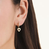 Rosefield Jewellery - Hollow Heart Hoops - Gold