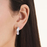 Rosefield Jewellery - Marquise Wave Hoops - Silver
