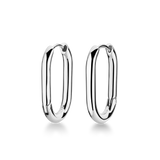 Rosefield Jewellery - Oval hoops - Silver