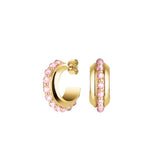 Rosefield Jewellery - Beads Hoops - Pink/Gold