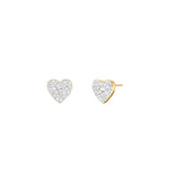 Rosefield Jewellery - Pave Heart Studs - Gold