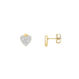 Rosefield Jewellery - Pave Heart Studs - Gold