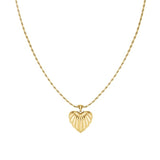 Rosefield Jewellery - Ridged Heart Necklace - Gold