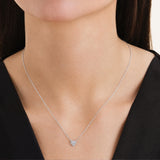 Rosefield Jewellery - Pave Heart Necklace - Silver