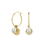 Rosefield Jewellery - Shell & Pearl Drop Earrings - Gold