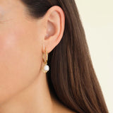 Rosefield Jewellery - Shell & Pearl Drop Earrings - Gold
