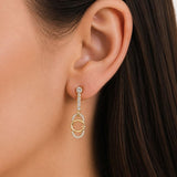 Guess - G Logo & Crystals Tennis Earrings - Gold