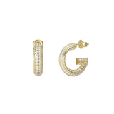 Guess Jewellery - G Crystal Pave Hoops - Gold