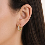 Guess Jewellery - G Crystal Pave Hoops - Gold