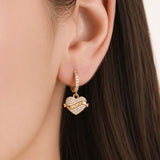 Guess Jewellery - Vintage Crystal Heart Earrings - Gold