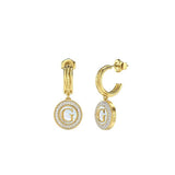 Guess Jewellery - G Tailsman Pearly hoops - Gold