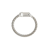 Guess - 8mm Textured Hook Chain Bracelet - Silver