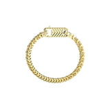 Guess - 8mm Textured Hook Chain Bracelet - Gold