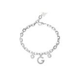 Guess - Crystal Pave Charm Bracelet - Silver