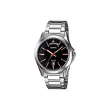 Casio - Stainless steel + Black bezel Watch