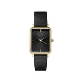 Rosefield - Octagon Black Leather Watch - Gold