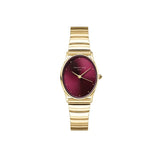 Rosefield Watch - Oval Sunray - Gold/Burgundy