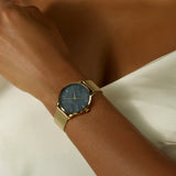 Rosefield - Pearl Edit Mesh Watch - Gold/Black