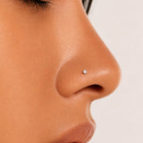 14KT Gold cubic nose stud - Gold