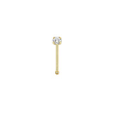 9KT Cubic Zirconia Nose Bone - Yellow Gold
