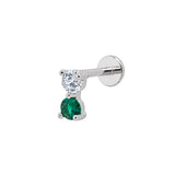Midnight Garden Flat Back Piercing - Silver