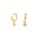Sterling silver Esme huggies - Gold