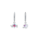 Sterling silver Garden Party Huggies - Silver