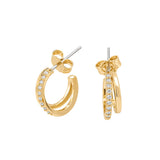 Sterling silver Twin Hoop - Gold