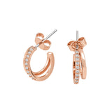 Sterling silver Twin Hoop - Rose Gold