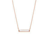 Cubic Baguette Necklace - Rose gold