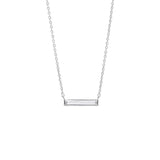 Cubic Baguette Necklace - Silver